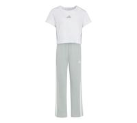 adidas Bambine e ragazze ESSENTIALS T-SHIRT SET, white/Wonder Sage, 5-6 Years