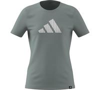 adidas Bambine e Ragazze Everyday Glam Graphic T-Shirt Junior, Wonder Sage, 11-12 Years