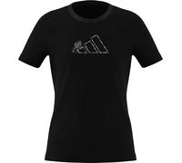 adidas Bambine e Ragazze Junior Girls Animal Print Graphic tee, Black/White, 13-14 Years