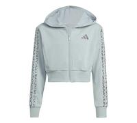 adidas Bambine e Ragazze Seasonals Animal Full Zip Hoodie, Wonder Sage/Aurora Onix, 13-14 Years