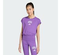 adidas Bambine e Ragazze Seasonals Collegiate Typography T-Shirt, Active Purple/Crystal Sky, 13-14 Years