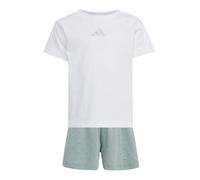 adidas Bambine e ragazze Seasonals Glam Short Set, white/silver met., 3-4 Years