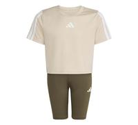Conjunto de fitness adidas jg tr-es 3stripes set niña licr/blanco 9 - 10 AÑOS