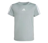 adidas Bambine e Ragazze Train Essentials 3-Stripes T-Shirt, Wonder Sage/White, 11-12 Years
