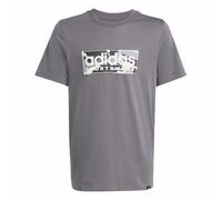 adidas Bambini e Ragazzi Camo Linear Junior Boys Graphic tee, Grey Five, 13-14 Years