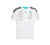 adidas Bambini e Ragazzi Mercedes - AMG Petronas Formula 1 Team Driver Jersey, White, 11-12 Years