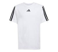 adidas Bambini e Ragazzi Train Essentials 3-Stripes T-Shirt, White/Black, 11-12 Years
