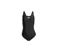 adidas Donna 3 Stripes C-Back Swimsuit, Black/White, 38