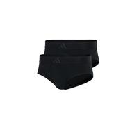 adidas Herren Unterwäsche Slip 2er Pack-Low Rise Brief (2pk) -Active Flex Cotton 3 Stripes Ropa Interior, Black_4am007, XL Hombres