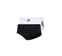 adidas Herren Unterwäsche Slip 2er Pack-Low Rise Brief (2pk) -Active Flex Cotton 3 Stripes Ropa Interior, Black/White_4am007, XXL Hombres