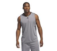 adidas Uomo Basketball Legends Tank, Grey Three/Black, XL Tall