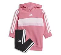 adidas Bebé-Niñas Seasonal Essentials Tiberio 3 Stripes Fleece Leggings Set Track Suit, pink fusion/white, 0-3 Months