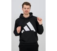 adidas Hombre Essentials Big Logo French Terry Hoodie, Black/White, M