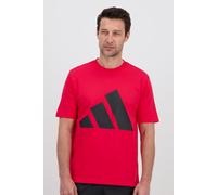 adidas Hombre Essentials Big Logo Single Jersey Shirt, Pure Ruby/Black, S
