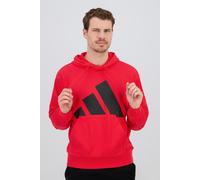 adidas Hombre Essentials Big Logo French Terry Hoodie, Pure Ruby/Black, XL