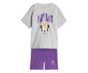 adidas Bimba 0-24 DISNEY MINNIE MOUSE T-SHIRT SET, light grey heather/Semi Ice Tangerine, 6-9 Months