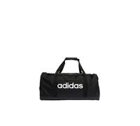 adidas Unisex - Adulto Essentials Linear Duffel Bag, Black/Black/White, M