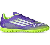 adidas F50 Club Turf Football Boots Kids, Botas de fútbol Unisex niños, Purple Rush/Cloud White/Lucid Lemon, 30 EU