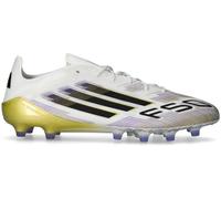 Adidas - Bota de fútbol F50 Elite AG, Unisex, White-Core Black-Gold Met, 10,5 UK