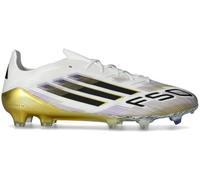 Adidas - Bota de fútbol F50 Elite FG, Unisex, White-Core Black-Gold Met, 8 UK
