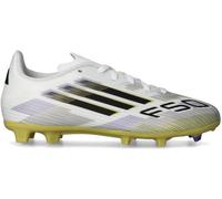 Adidas - Bota de fútbol F50 League FG/MG Niño, Unisex, White-Core Black-Gold Met, 4,5 UK
