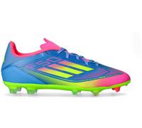 Adidas - Bota de fútbol F50 League FG/MG, Unisex, Blue Fusion-Lucid Lemon-Lucid Pink, 8 UK