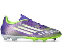 adidas Unisex Adulto F50 League Firm Ground Football Boots, Purple Rush/Cloud White/Lucid Lemon, 43 1/3 EU