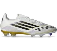 Adidas - Bota de fútbol F50 League FG/MG, Unisex, White-Core Black-Gold Met, 11 UK
