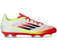 Adidas - Bota de fútbol F50 League FG/MG, Unisex, White-Core Black-Solar Yellow, 10 UK