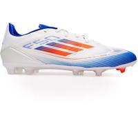 Adidas - Bota de fútbol F50 League FG/MG, Unisex, White-Solar Red-Lucid Blue, 10,5 UK