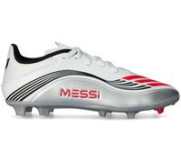 Adidas - Bota de fútbol F50 Messi League FG/MG Niño, Unisex, White-Lucid Red-Silver Met, 34 EUR