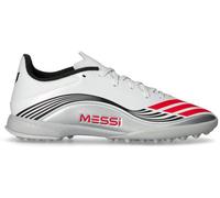 adidas Unisex Adulto F50 Messi League Turf Football Boots, Cloud White/Lucid Red/Silver Metallic, 42 2/3 EU