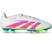 Adidas - Bota de fútbol Predator Club L FG/MG, Unisex, White-Lucid Pink-Lucid Lemon, 9 UK