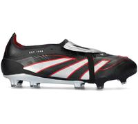 Adidas - Bota de fútbol Predator Elite FT FG Leather, Unisex, Core Black-Silver Met-Vivid Red, 11,5 UK
