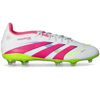 Adidas - Bota de fútbol Predator Elite L FG Niño, Unisex, White-Lucid Pink-Lucid Lemon, 3,5 UK