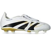 adidas Unisex Bota de fútbol Predator League Fold-Over Tongue césped natural seco/multisuperficie, Cloud White/Core Black/Gold Metallic, 45 1/3