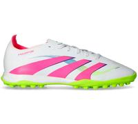 adidas Unisex Zapatilla de fútbol Predator League moqueta, Cloud White/Lucid Pink/Lucid Lemon, 44 2/3