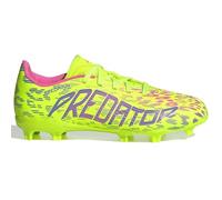 adidas - Botas de fútbol unisex para niño Predator League Firm Multi Ground, Limón Blue Fusion Lucid Pink, 24.5 cm