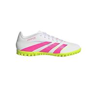 adidas Botas de fútbol unisex para niños Predator.4 L Tf J, Blanco Lucid Pink Lucid Lemon, 44 EU