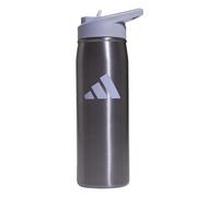 adidas Botella de agua de metal con tapa de pajilla, 600 ml, para agua fría y caliente, doble pared, aislada, acero inoxidable 18/8, color violeta, talla única