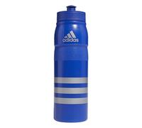adidas Botella de agua deportiva de plástico recargable para estadio de 750 ml, color azul y plateado metálico, 25.4 onzas