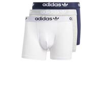 adidas - Boxer Hombre - Algodón Transpirable - 3 Piezas - Multicolor (Gris, Azul, Blanco), M