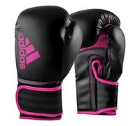 adidas Boxing Gloves - Hybrid 80 - for Boxing, Kickboxing, MMA, Bag, Training & Fitness - Boxing Gloves for Men & Women - Weight (16 oz, Black/Shock Pink)