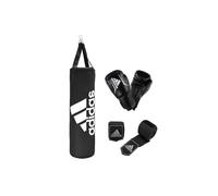 adidas Boxing-Set Performance, Kit 80 X 30 Cm - 18 Kg, INKL. Boxhandschuhen Größe 10 Oz und Bandagen Juego de Boxe, Adultos Unisex, Negro, Boxsack: 80cm Handschuhe: 10oz