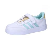 adidas BREAKNET 2.0 Shoes Children, Zapatillas de Tenis, Cloud White/Semi Flash Aqua/Orange Tint, 30.5 EU