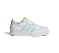 adidas Breaknet Lifestyle Court Lace Shoes, Zapatillas Unisex niños, Cloud White Semi Flash Aqua Orange Tint, 28 EU