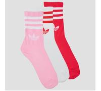 adidas Calcetines 3-Stripes Crew Socks 3 Pairs in Rosa XS