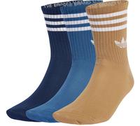 Adidas - Calcetines 3S Crew S (3 pares), Unisex, Ash Blue-Night Indigo-Cardboard, L