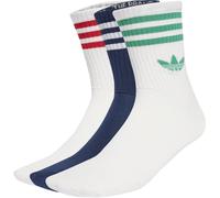 Adidas - Calcetines 3S Crew S (3 pares), Unisex, White-Night Indigo-White, XL