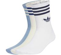 Adidas - Calcetines 3S Crew S 3P, Unisex, White-Tactile Blue-Cream White, M